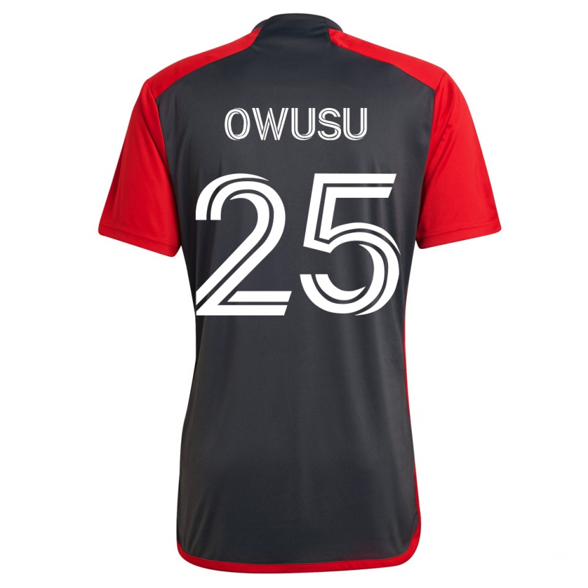 Męski Prince Osei Owusu #25 Szary Domowa Koszulka 2023/24 Koszulki Klubowe