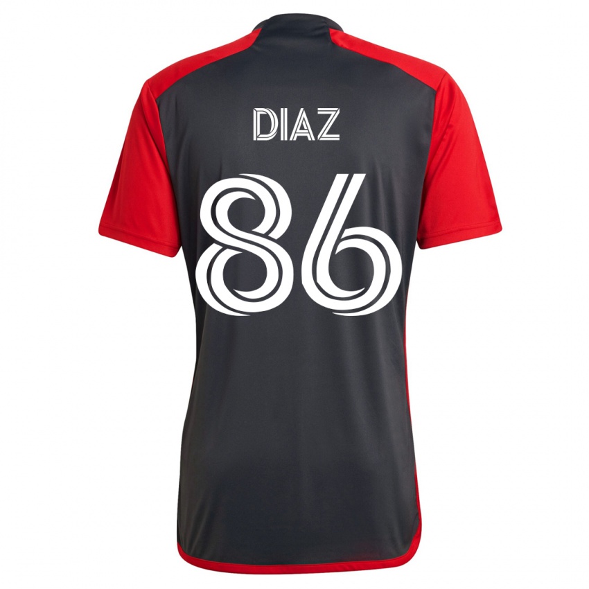 Męski Alec Díaz #86 Szary Domowa Koszulka 2023/24 Koszulki Klubowe