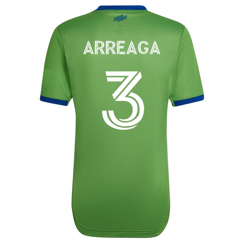 Męski Xavier Arreaga #3 Zielony Domowa Koszulka 2023/24 Koszulki Klubowe