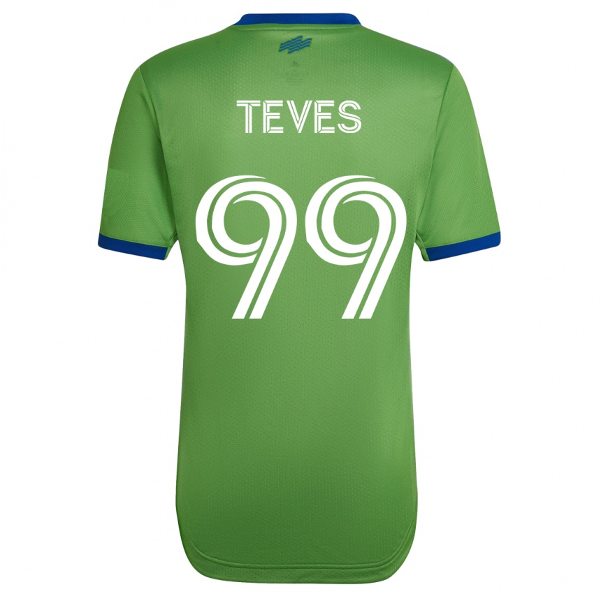 Męski Dylan Teves #99 Zielony Domowa Koszulka 2023/24 Koszulki Klubowe