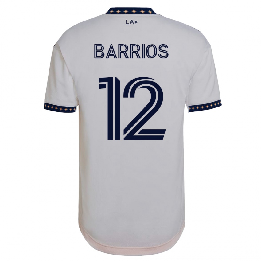Męski Michael Barrios #12 Biały Domowa Koszulka 2023/24 Koszulki Klubowe