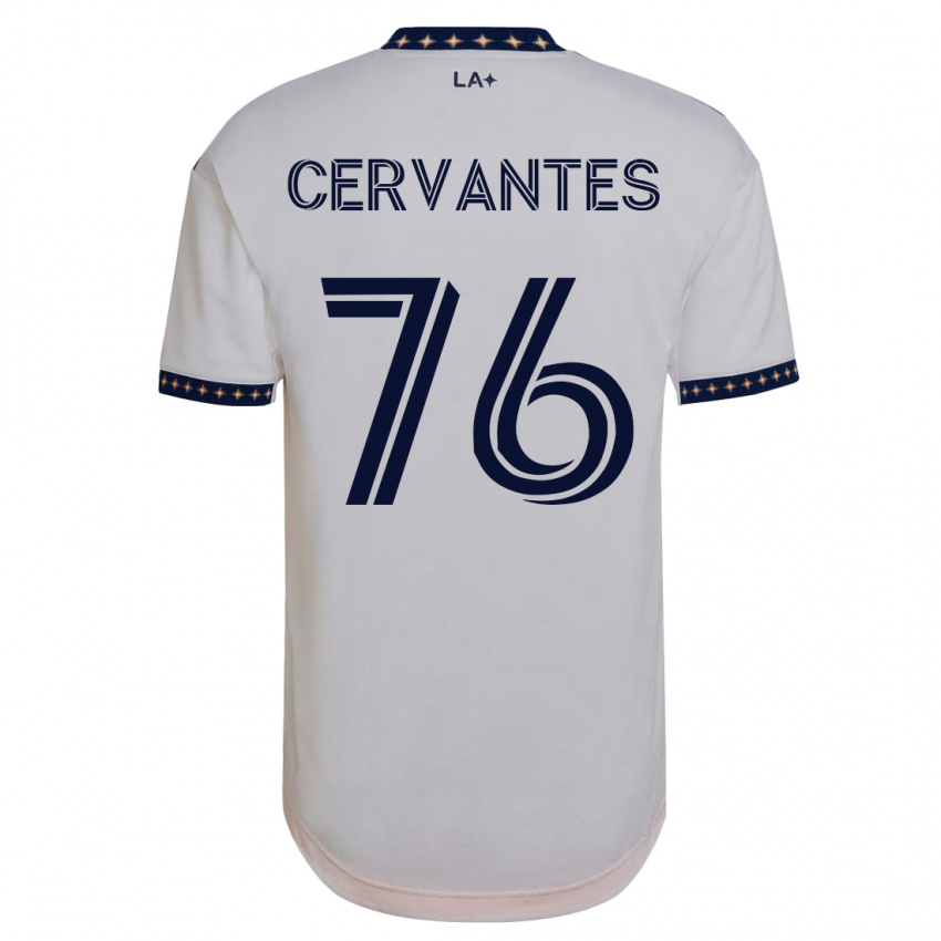 Męski Aaron Cervantes #76 Biały Domowa Koszulka 2023/24 Koszulki Klubowe