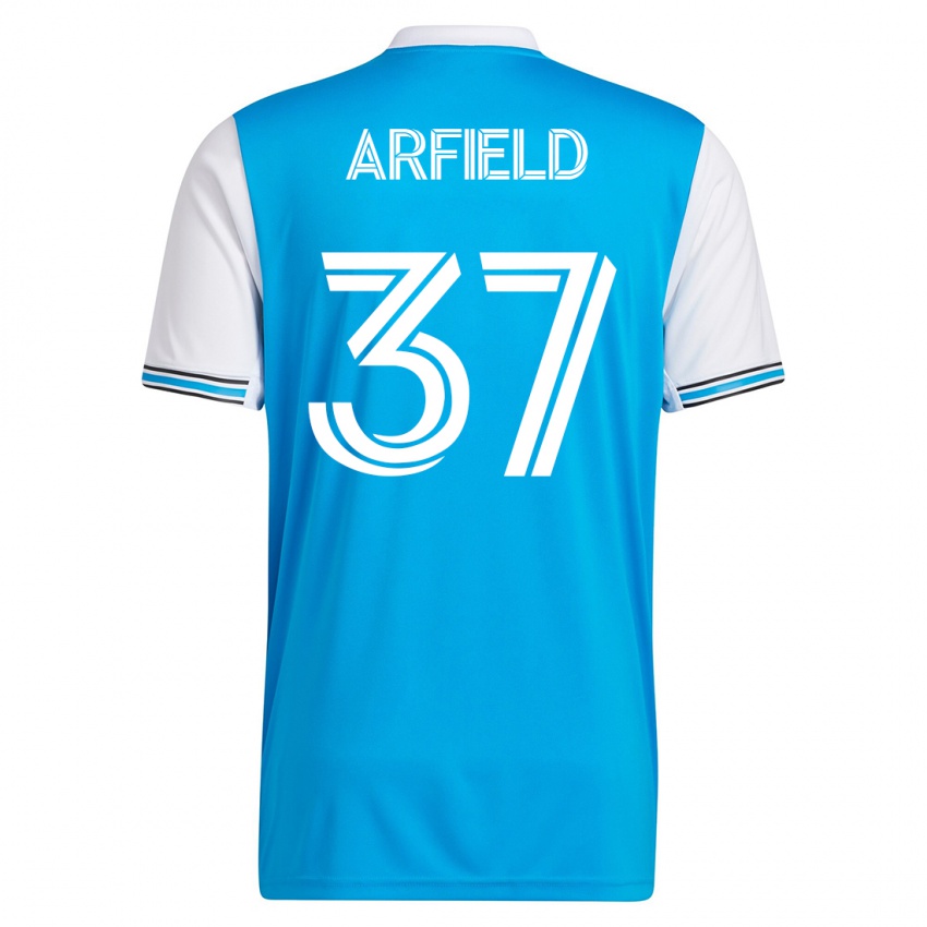 Męski Scott Arfield #37 Niebieski Domowa Koszulka 2023/24 Koszulki Klubowe
