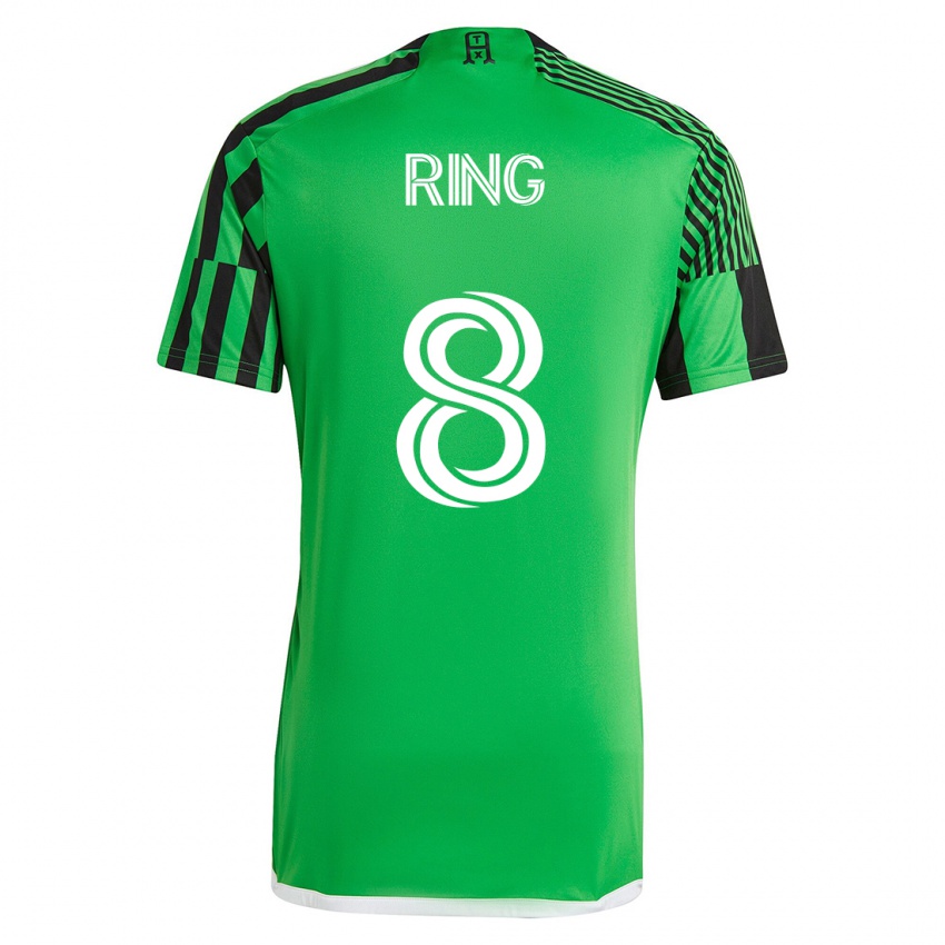 Męski Alexander Ring #8 Zielony Czarny Domowa Koszulka 2023/24 Koszulki Klubowe