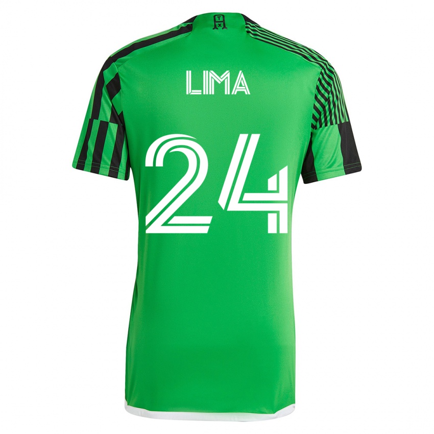 Męski Nick Lima #24 Zielony Czarny Domowa Koszulka 2023/24 Koszulki Klubowe