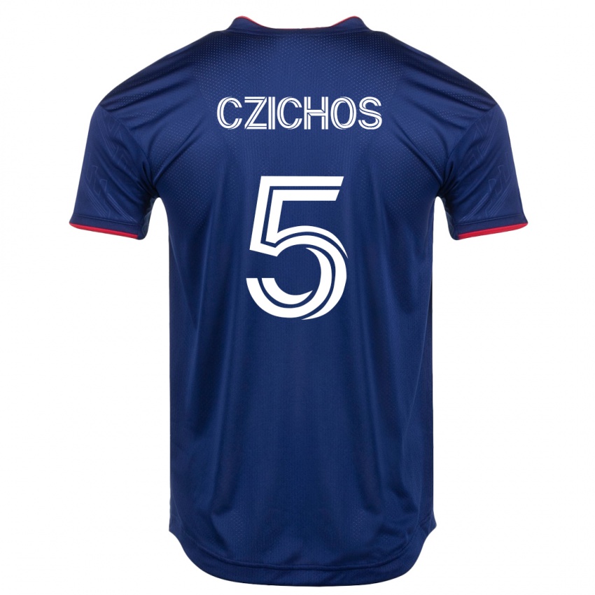 Męski Rafael Czichos #5 Marynarka Wojenna Domowa Koszulka 2023/24 Koszulki Klubowe