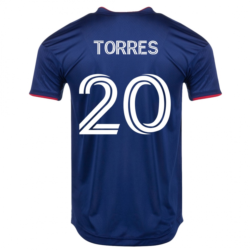Męski Jairo Torres #20 Marynarka Wojenna Domowa Koszulka 2023/24 Koszulki Klubowe