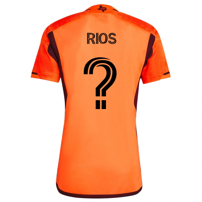 Męski Daniel Ríos #0 Pomarańczowy Domowa Koszulka 2023/24 Koszulki Klubowe