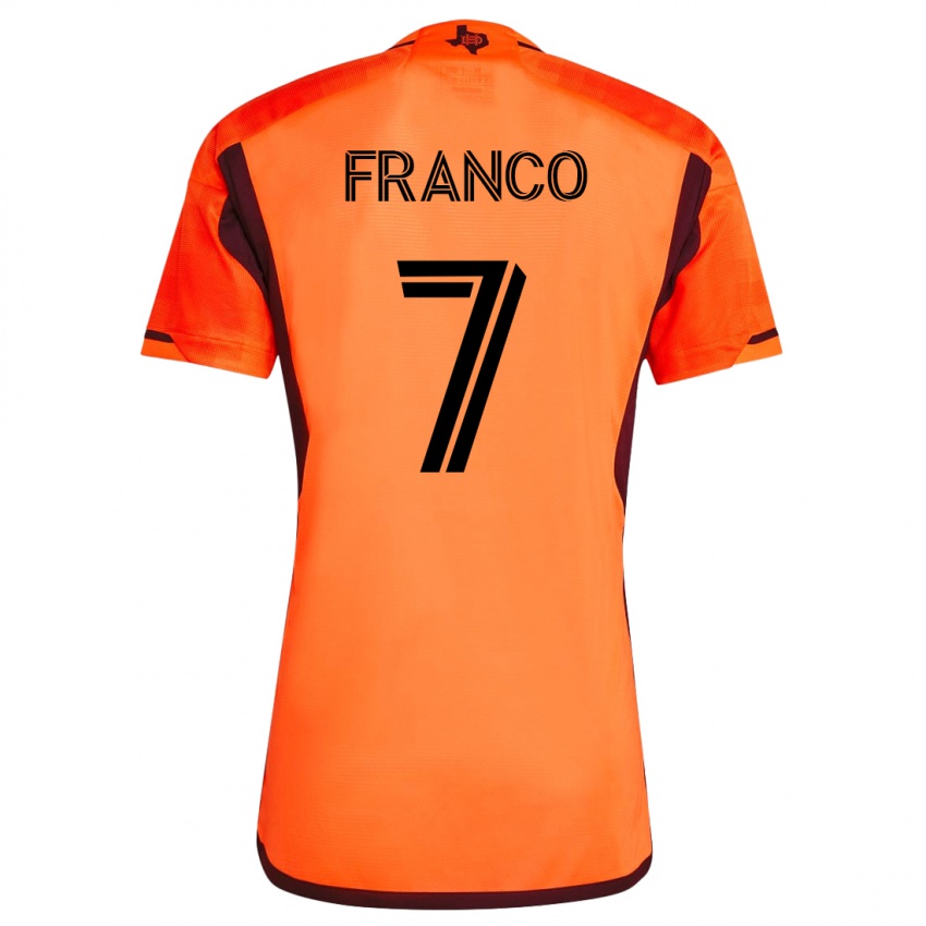 Męski Iván Franco #7 Pomarańczowy Domowa Koszulka 2023/24 Koszulki Klubowe