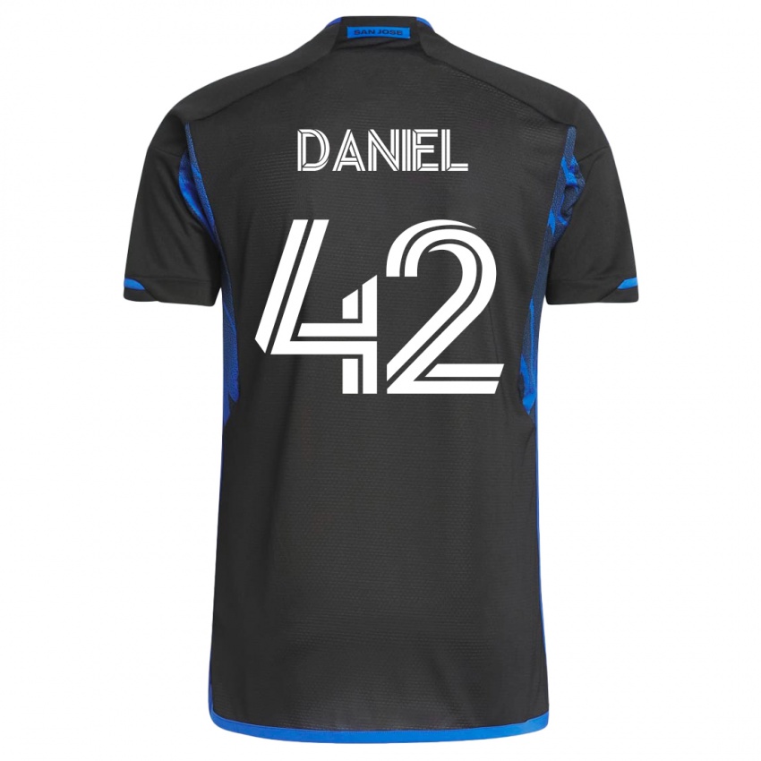 Męski Daniel #42 Niebiesko-Czarny Domowa Koszulka 2023/24 Koszulki Klubowe