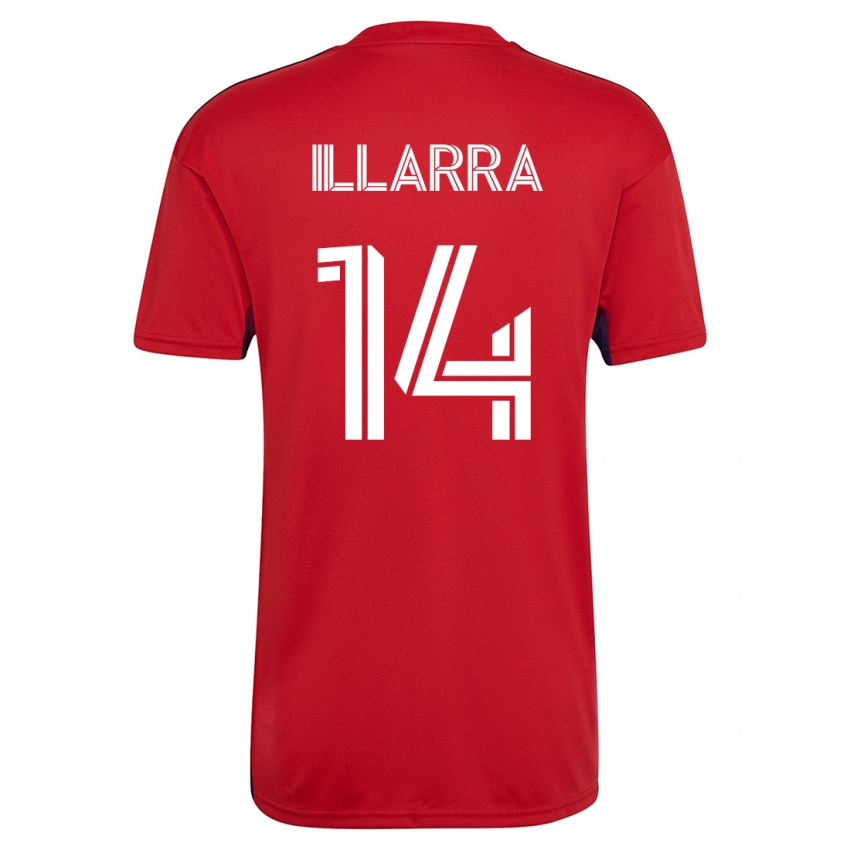 Męski Asier Illarramendi #14 Czerwony Domowa Koszulka 2023/24 Koszulki Klubowe