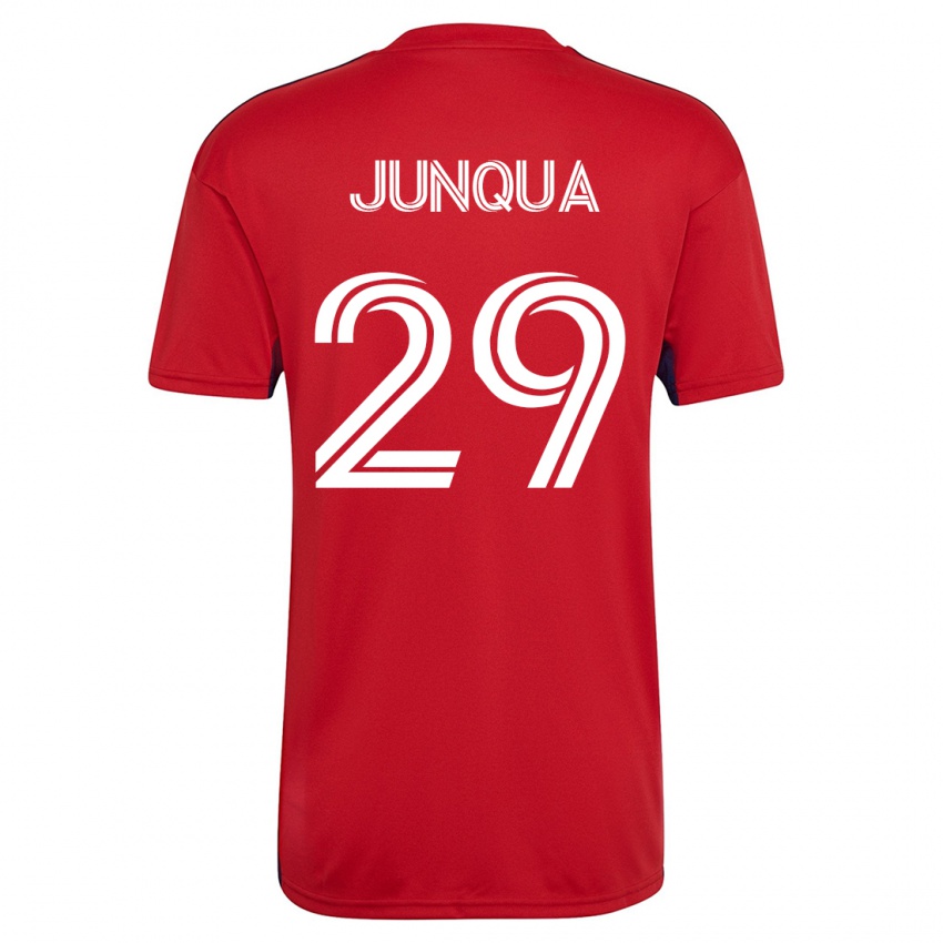 Męski Sam Junqua #29 Czerwony Domowa Koszulka 2023/24 Koszulki Klubowe
