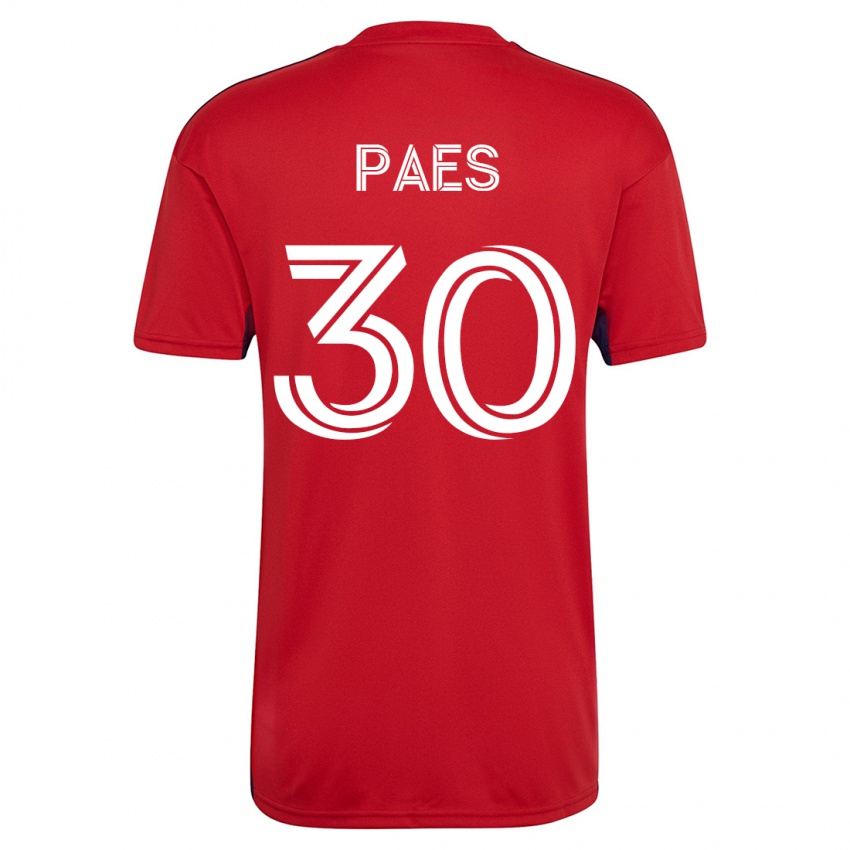 Męski Maarten Paes #30 Czerwony Domowa Koszulka 2023/24 Koszulki Klubowe