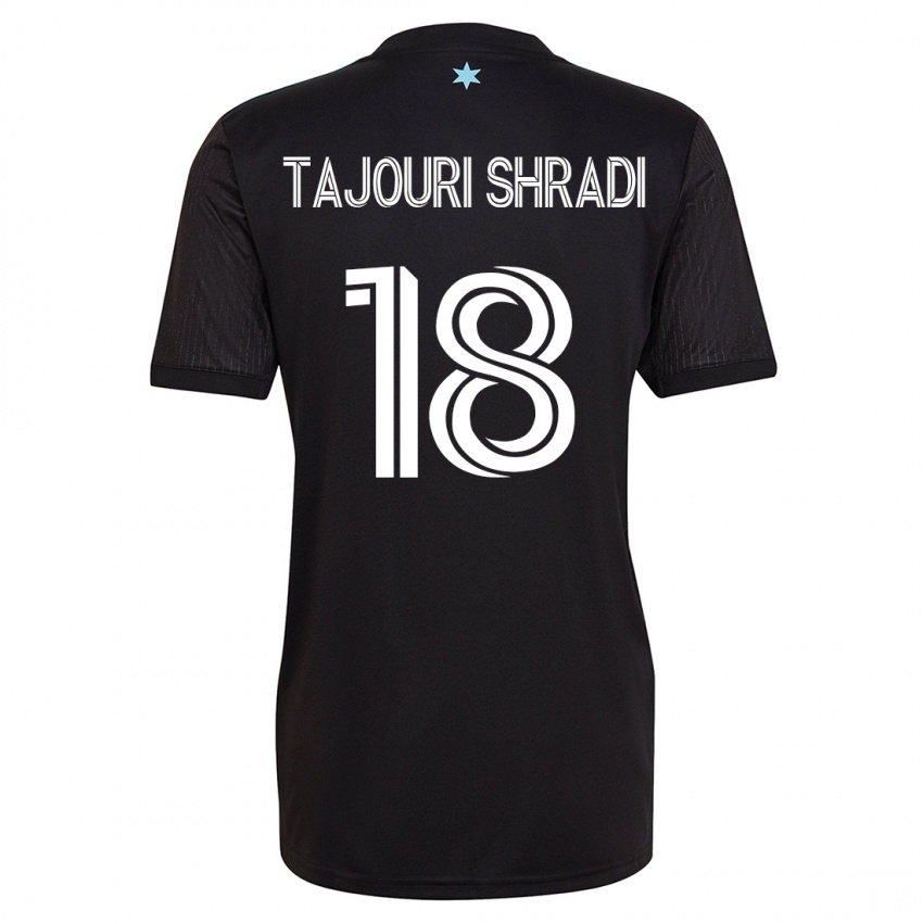 Męski Ismael Tajouri-Shradi #18 Czarny Domowa Koszulka 2023/24 Koszulki Klubowe