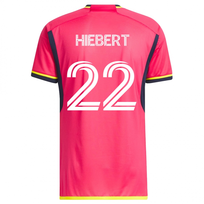 Męski Kyle Hiebert #22 Różowy Domowa Koszulka 2023/24 Koszulki Klubowe