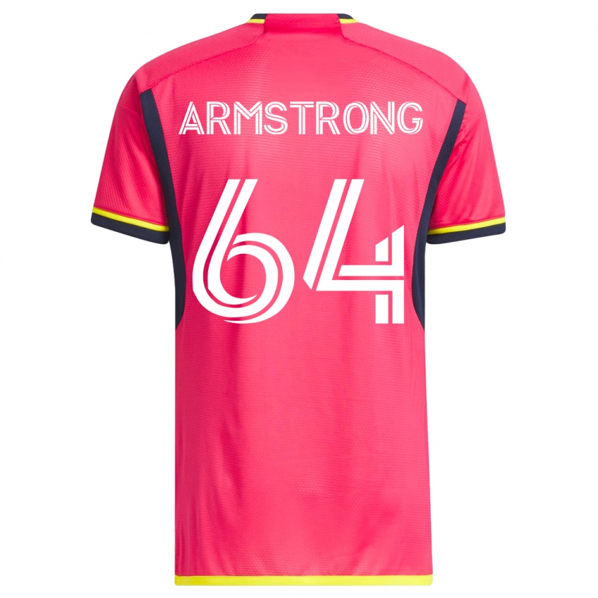 Męski Dida Armstrong #64 Różowy Domowa Koszulka 2023/24 Koszulki Klubowe
