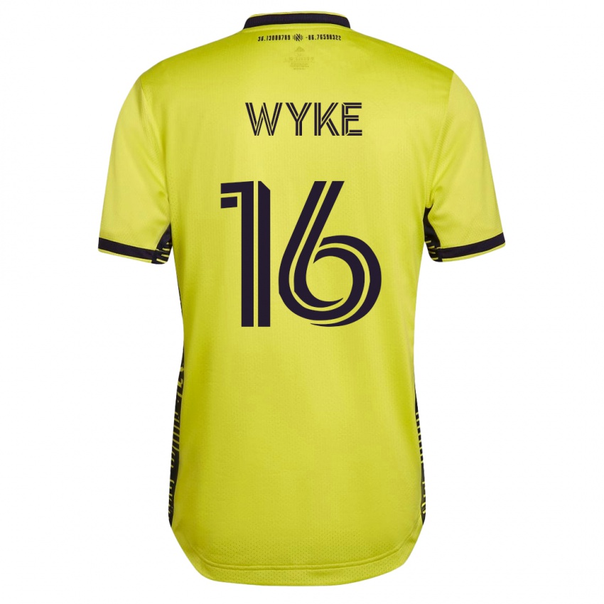 Męski Laurence Wyke #16 Żółty Domowa Koszulka 2023/24 Koszulki Klubowe