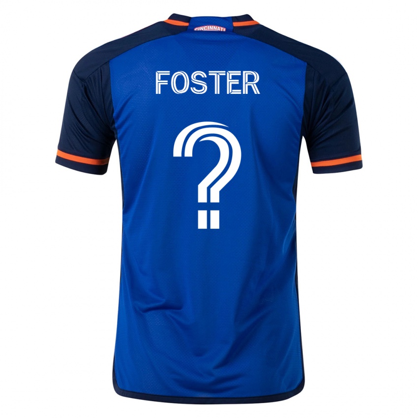 Męski Isaiah Foster #0 Niebieski Domowa Koszulka 2023/24 Koszulki Klubowe