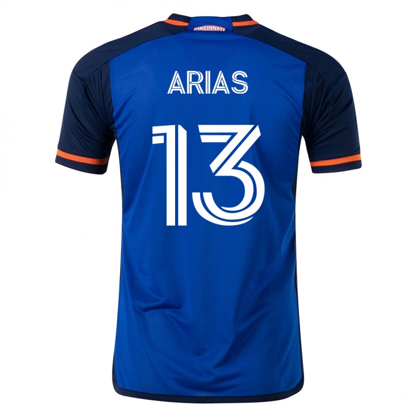 Męski Santiago Arias #13 Niebieski Domowa Koszulka 2023/24 Koszulki Klubowe