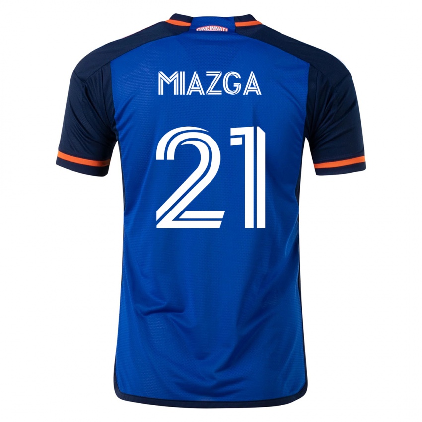 Męski Matt Miazga #21 Niebieski Domowa Koszulka 2023/24 Koszulki Klubowe
