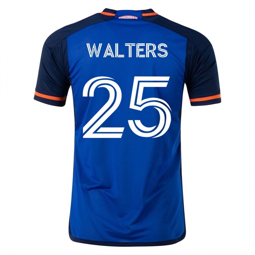 Męski Paul Walters #25 Niebieski Domowa Koszulka 2023/24 Koszulki Klubowe