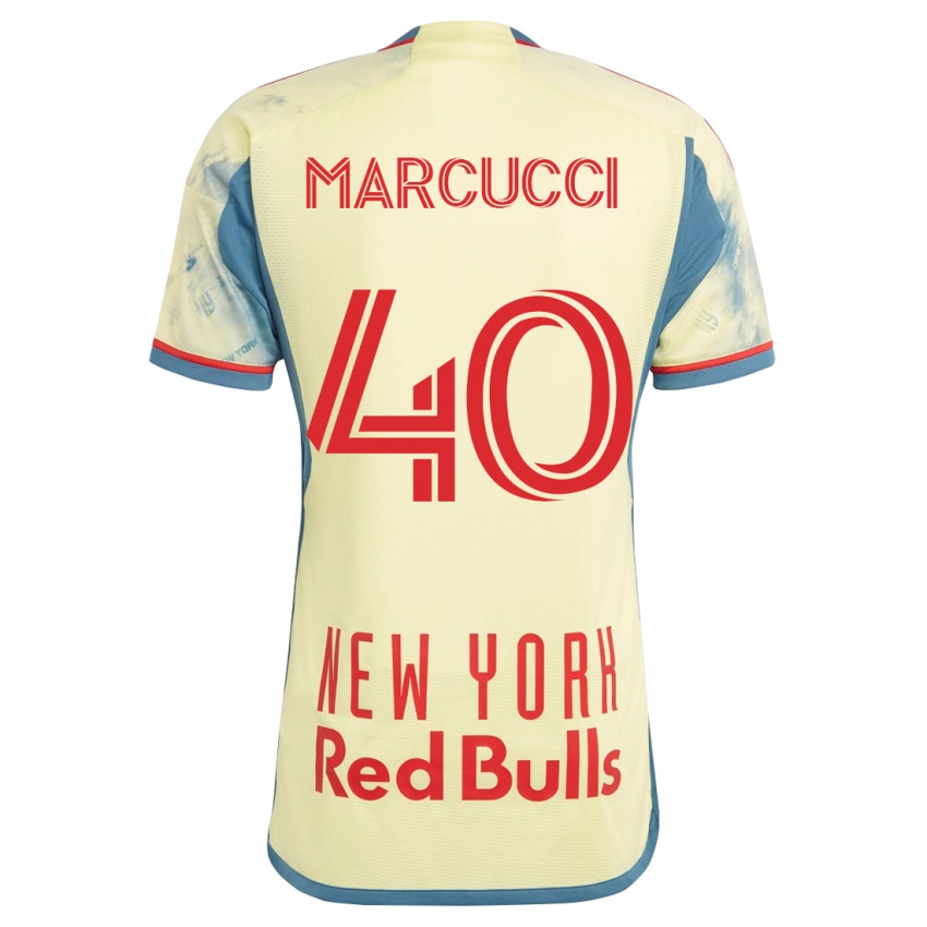 Męski Aj Marcucci #40 Żółty Domowa Koszulka 2023/24 Koszulki Klubowe