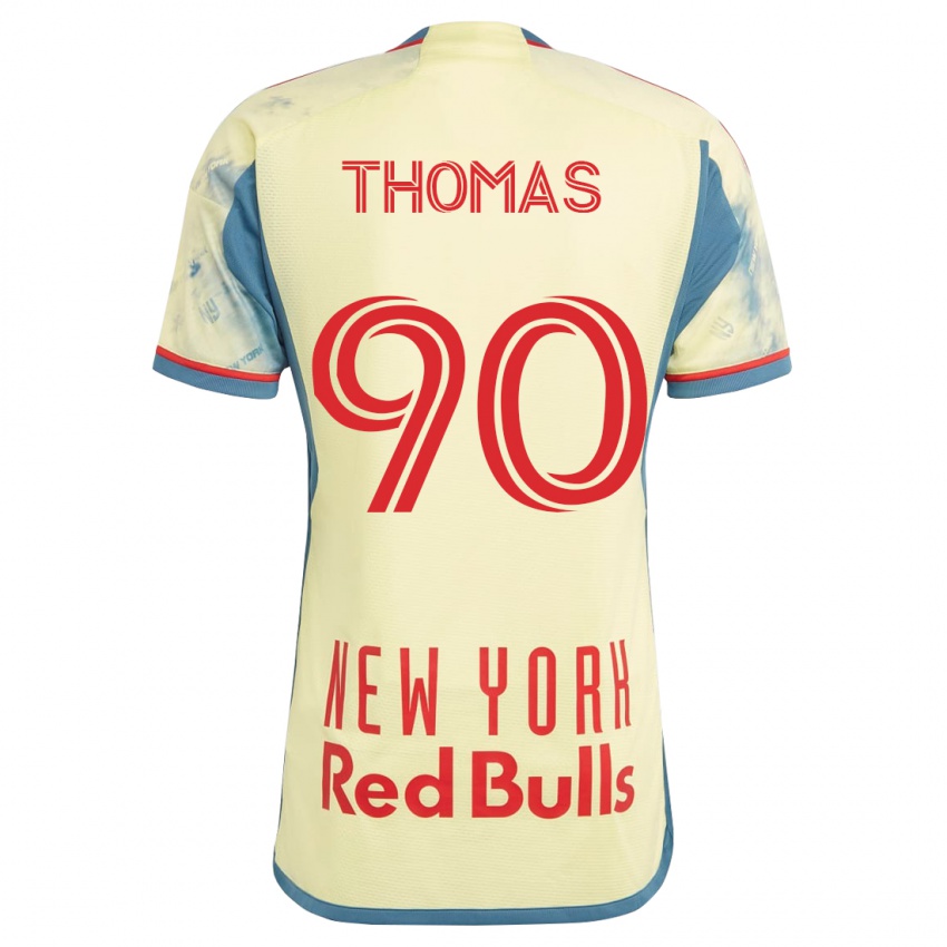 Męski Oladayo Thomas #90 Żółty Domowa Koszulka 2023/24 Koszulki Klubowe