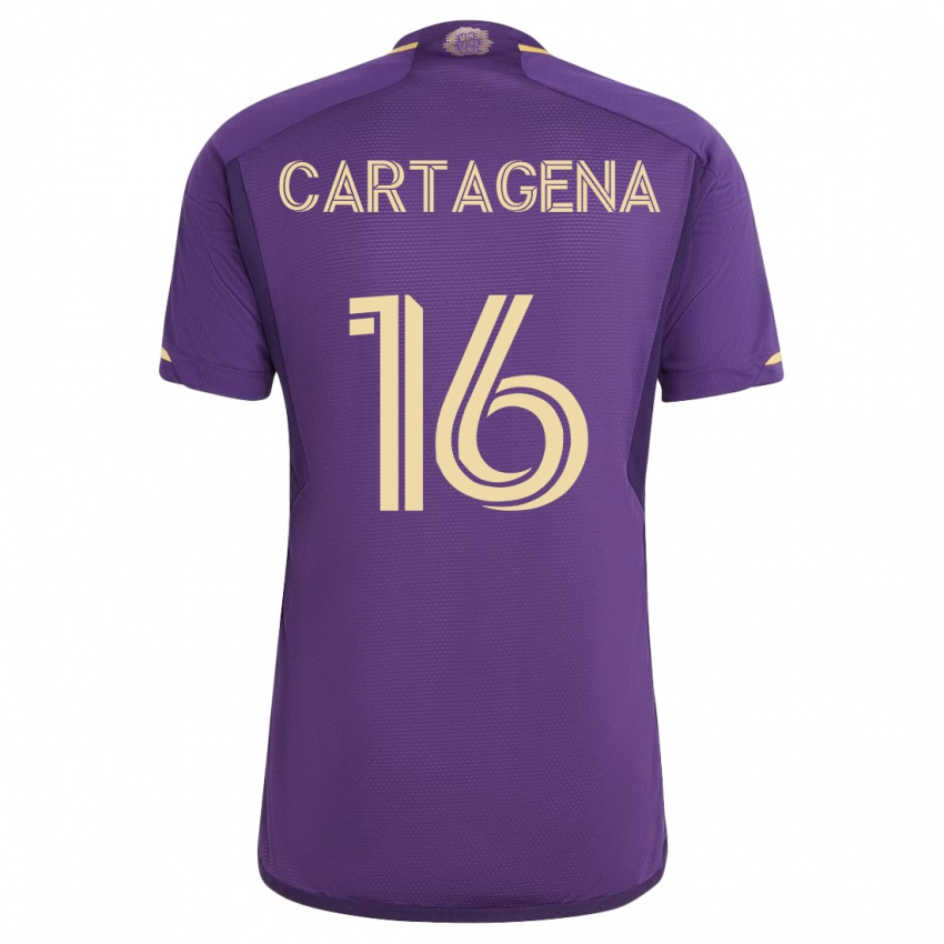 Męski Wilder Cartagena #16 Fioletowy Domowa Koszulka 2023/24 Koszulki Klubowe