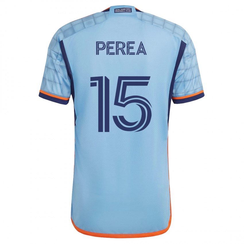 Męski Andrés Perea #15 Niebieski Domowa Koszulka 2023/24 Koszulki Klubowe