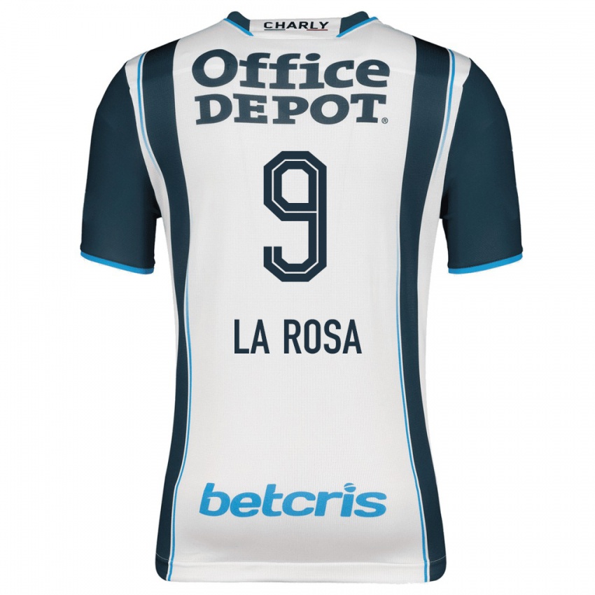 Męski Roberto De La Rosa #9 Marynarka Wojenna Domowa Koszulka 2023/24 Koszulki Klubowe