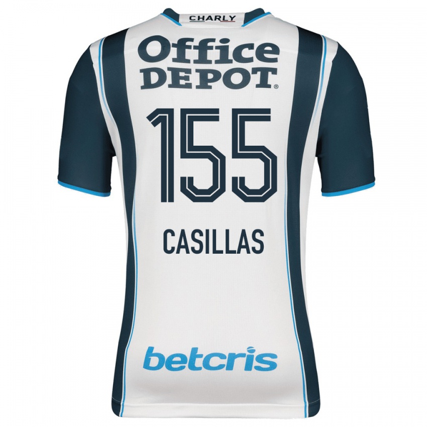 Męski Johan Casillas #155 Marynarka Wojenna Domowa Koszulka 2023/24 Koszulki Klubowe