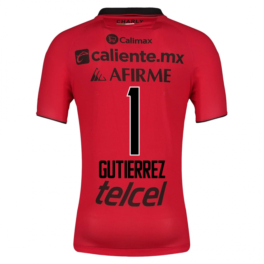 Męski Alejandra Gutierrez #1 Czerwony Domowa Koszulka 2023/24 Koszulki Klubowe