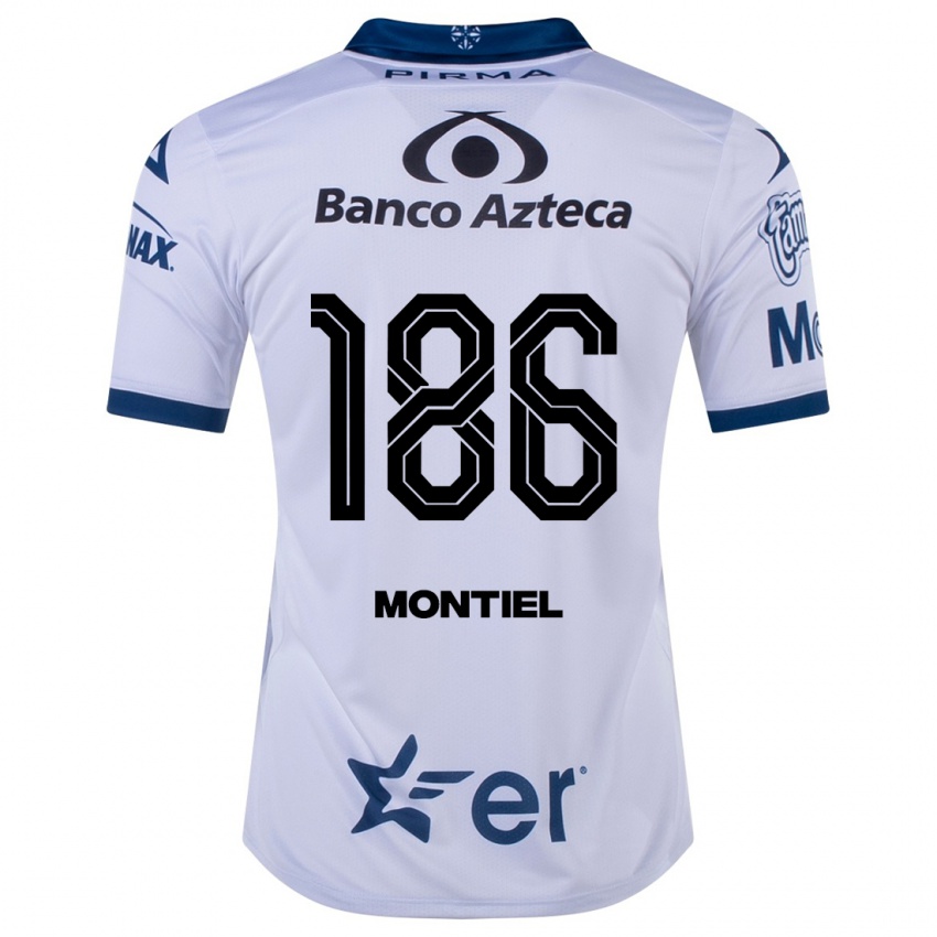 Męski Santiago Montiel #186 Biały Domowa Koszulka 2023/24 Koszulki Klubowe