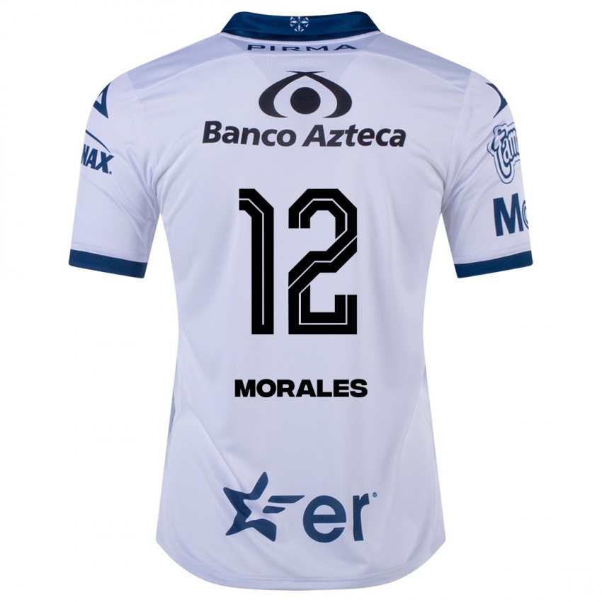 Męski Karla Morales #12 Biały Domowa Koszulka 2023/24 Koszulki Klubowe