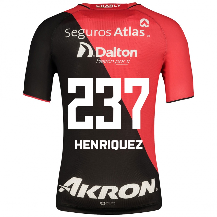 Męski Carlos Henríquez #237 Czarny Domowa Koszulka 2023/24 Koszulki Klubowe