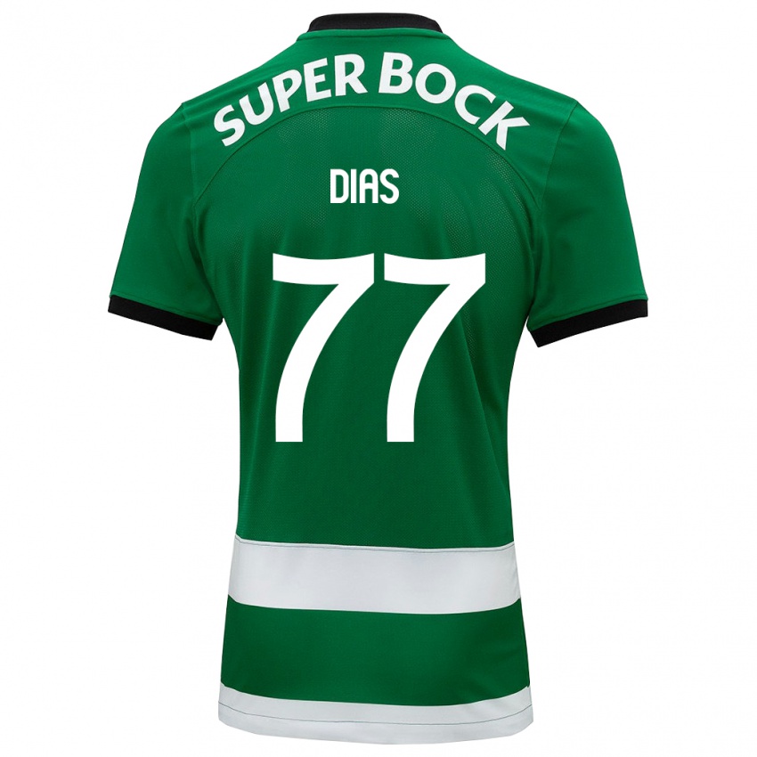 Męski Lucas Dias #77 Zielony Domowa Koszulka 2023/24 Koszulki Klubowe