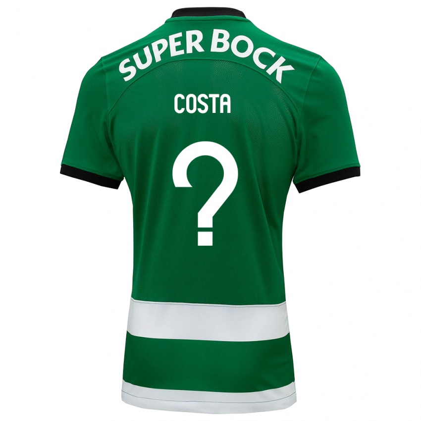 Męski Daniel Costa #0 Zielony Domowa Koszulka 2023/24 Koszulki Klubowe