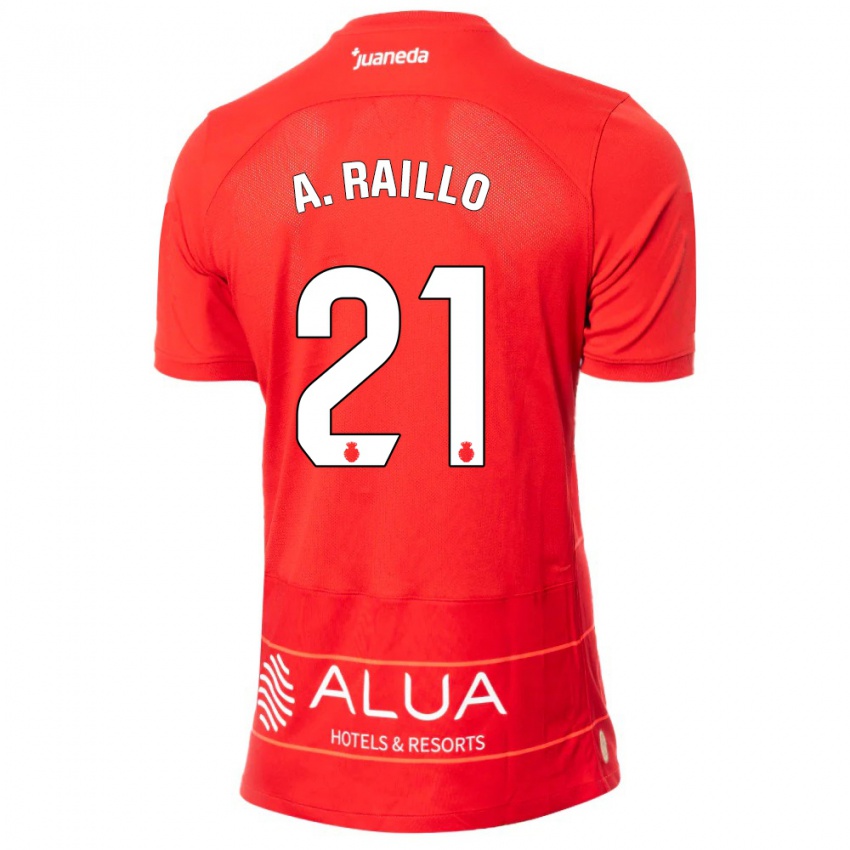 Męski Antonio Raíllo #21 Czerwony Domowa Koszulka 2023/24 Koszulki Klubowe