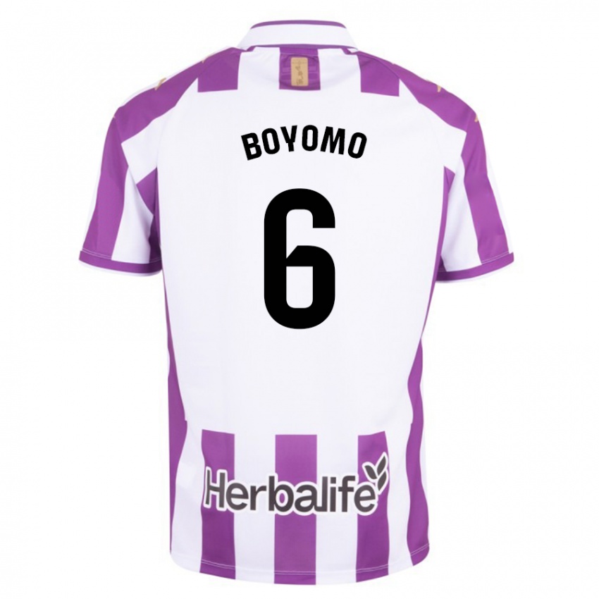 Męski Enzo Boyomo #6 Purpurowy Domowa Koszulka 2023/24 Koszulki Klubowe