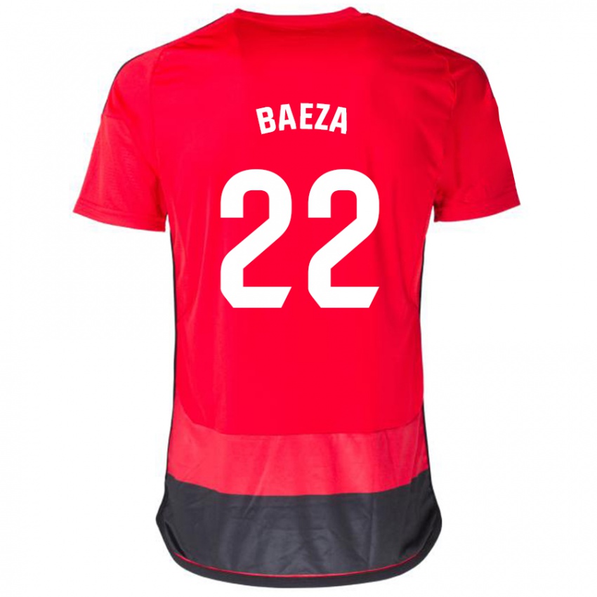 Męski Miguel Baeza #22 Czerwony Czarny Domowa Koszulka 2023/24 Koszulki Klubowe