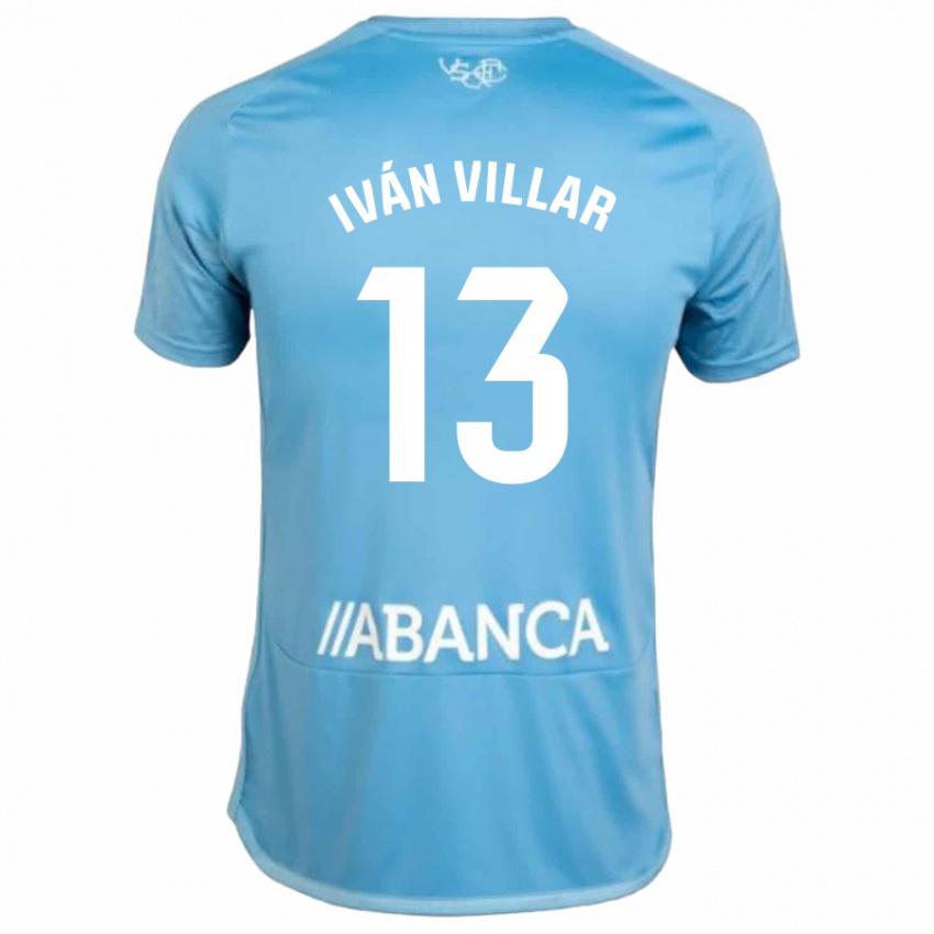 Męski Ivan Villar #13 Niebieski Domowa Koszulka 2023/24 Koszulki Klubowe
