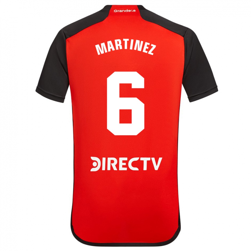 Męski David Martinez #6 Czerwony Wyjazdowa Koszulka 2023/24 Koszulki Klubowe