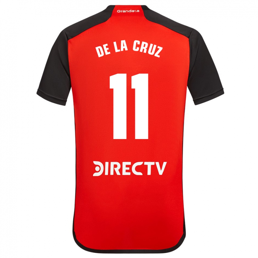 Męski Nicolas De La Cruz #11 Czerwony Wyjazdowa Koszulka 2023/24 Koszulki Klubowe