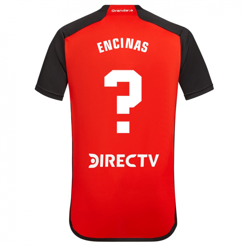 Męski Axel Encinas #0 Czerwony Wyjazdowa Koszulka 2023/24 Koszulki Klubowe