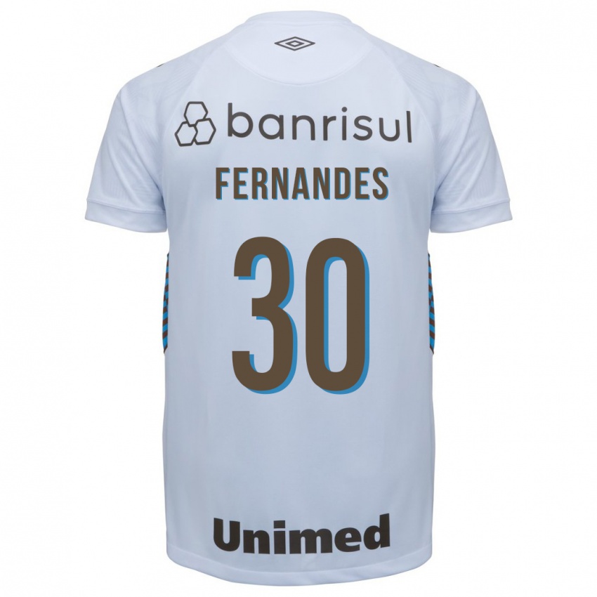 Męski Raquel Fernandes #30 Biały Wyjazdowa Koszulka 2023/24 Koszulki Klubowe