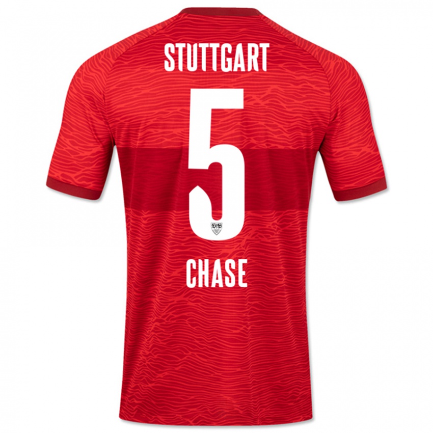 Męski Anrie Chase #5 Czerwony Wyjazdowa Koszulka 2023/24 Koszulki Klubowe