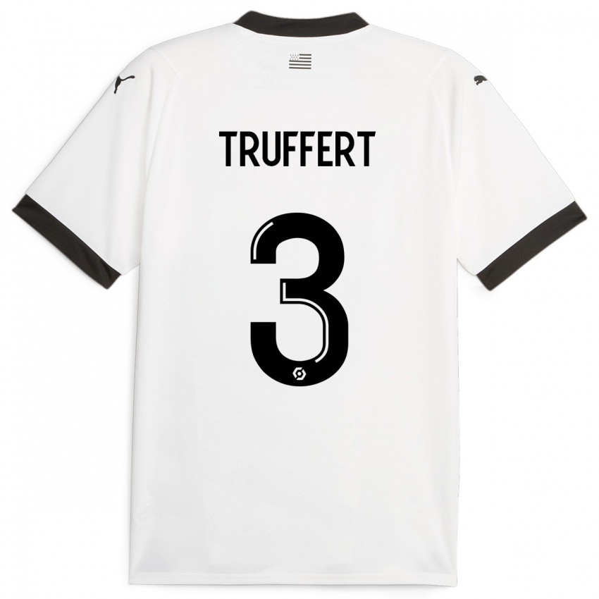 Męski Adrien Truffert #3 Biały Wyjazdowa Koszulka 2023/24 Koszulki Klubowe