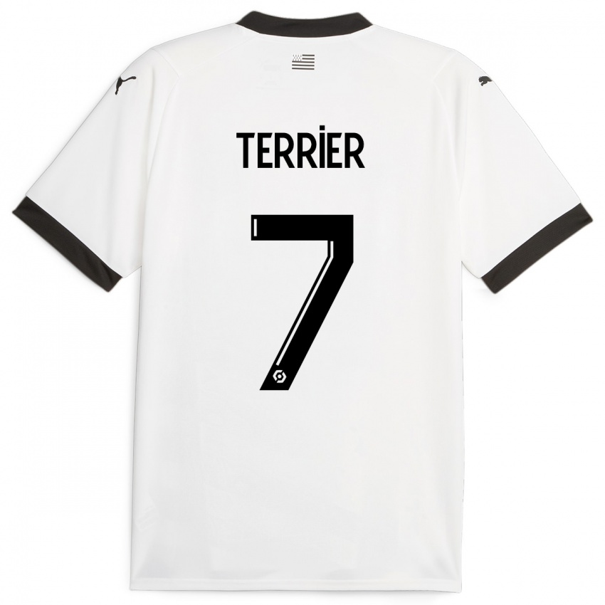 Męski Martin Terrier #7 Biały Wyjazdowa Koszulka 2023/24 Koszulki Klubowe