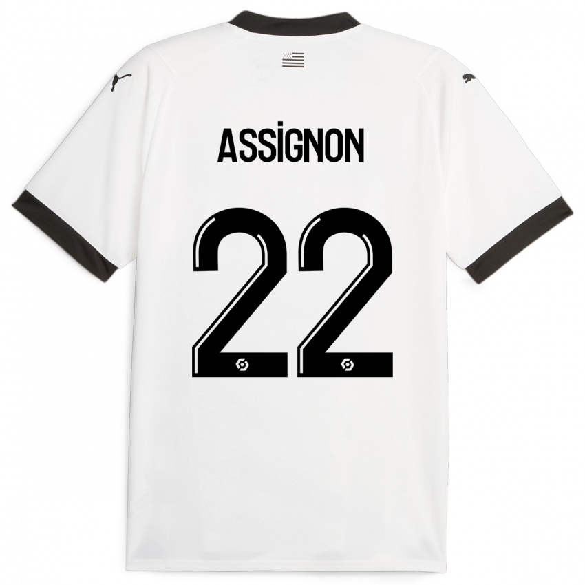 Męski Lorenz Assignon #22 Biały Wyjazdowa Koszulka 2023/24 Koszulki Klubowe