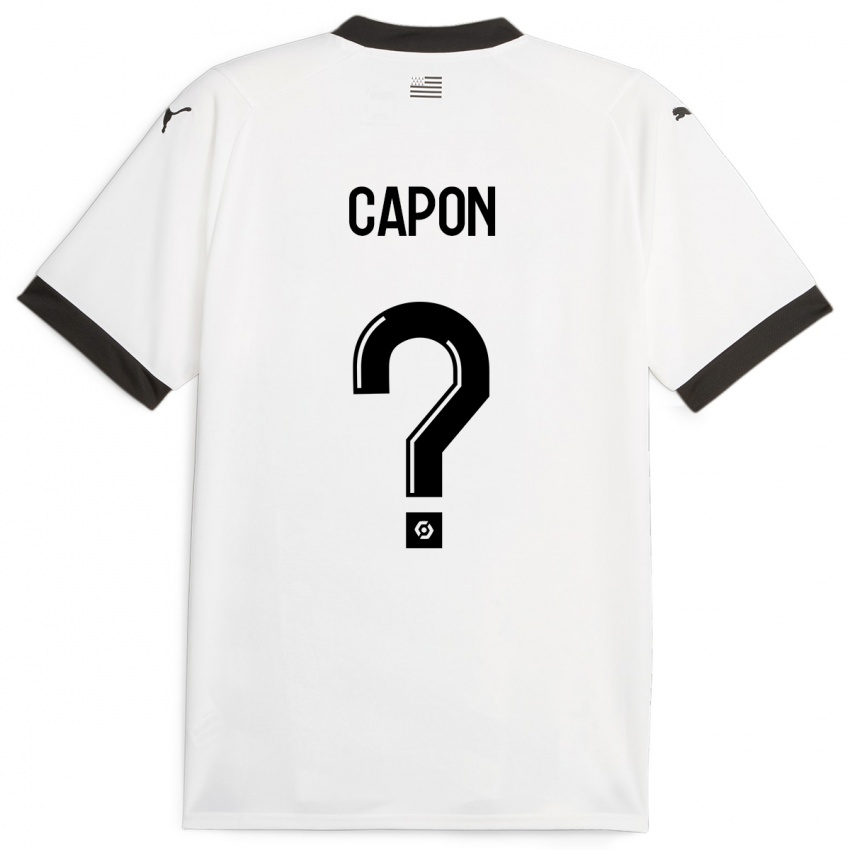 Męski José Capon #0 Biały Wyjazdowa Koszulka 2023/24 Koszulki Klubowe